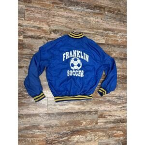 Vintage 90's Holloway Brand Franklin Soccer 1/4 Zip Pullover Jacket Size XXL